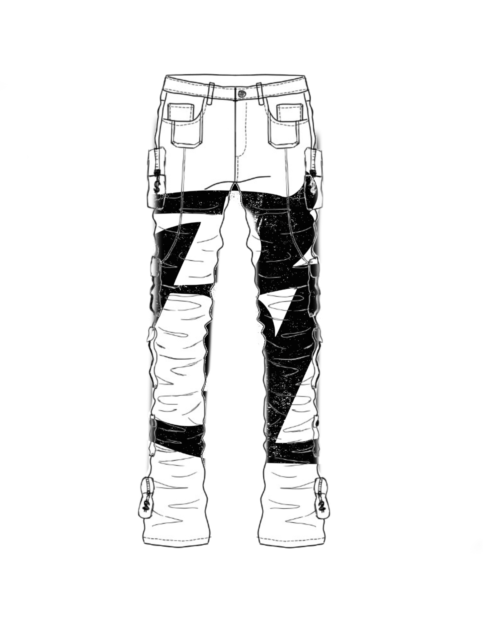 RD LEATHER CARGO PANTS