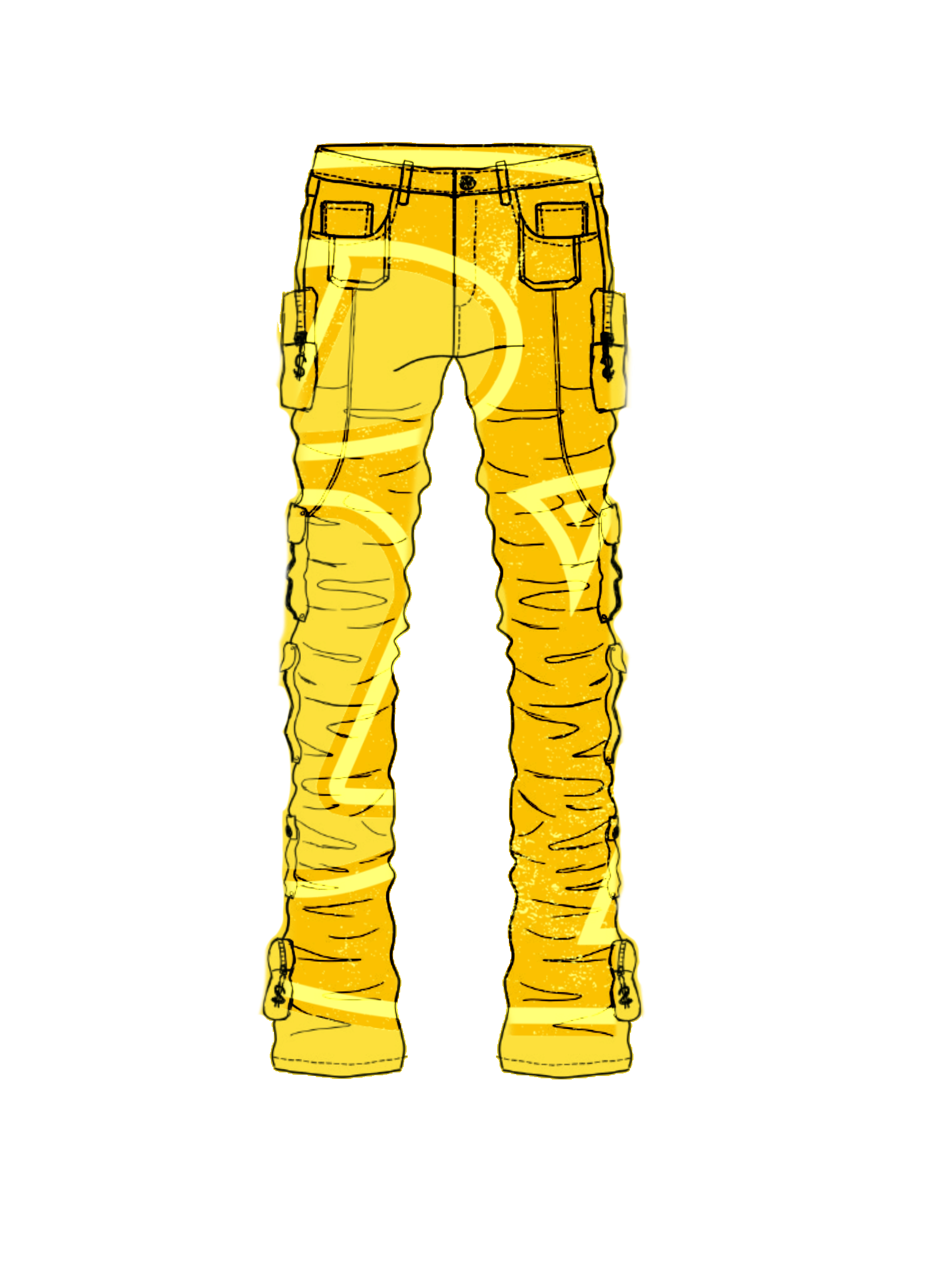 RD LEATHER CARGO PANTS