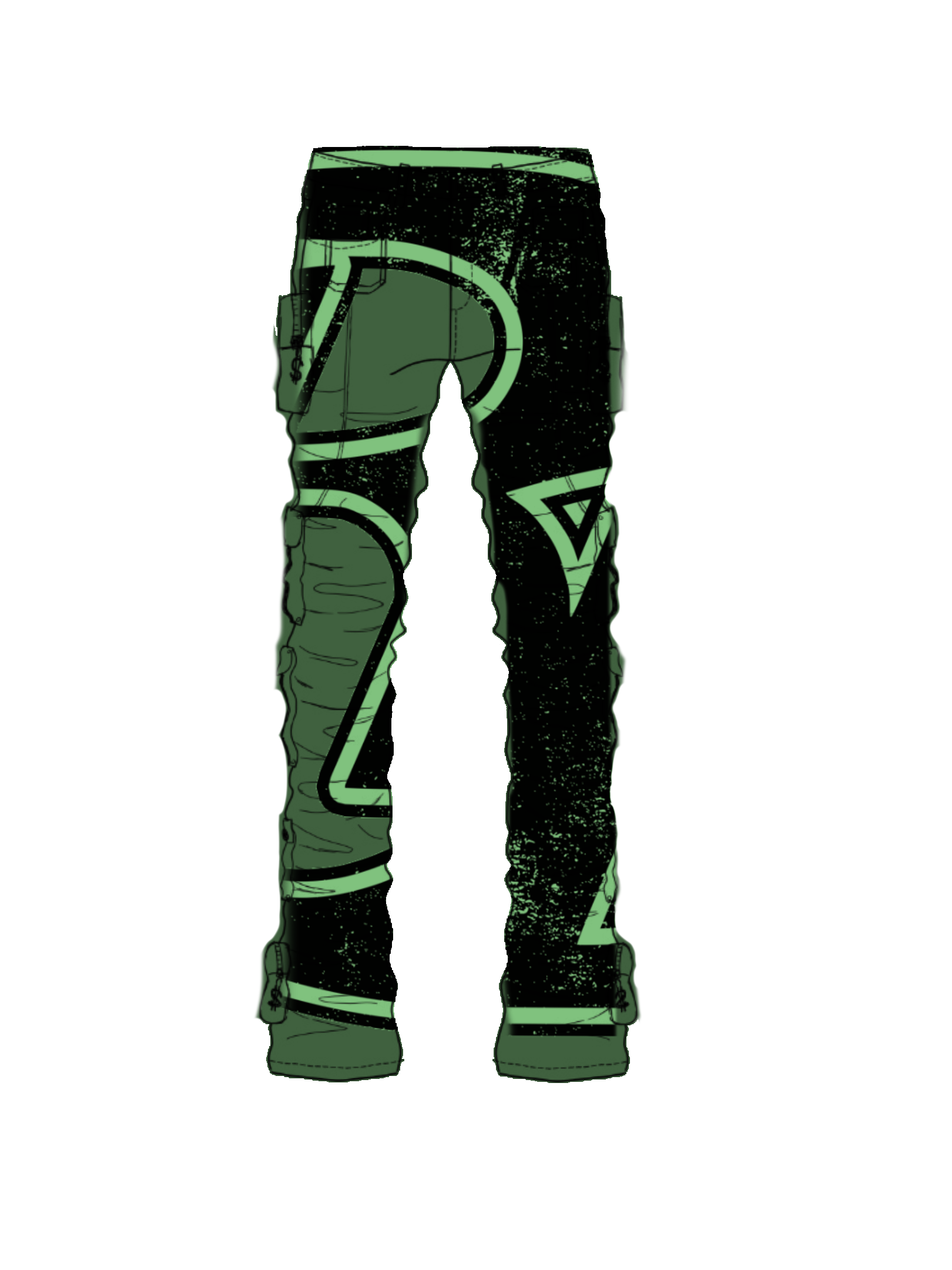 RD LEATHER CARGO PANTS